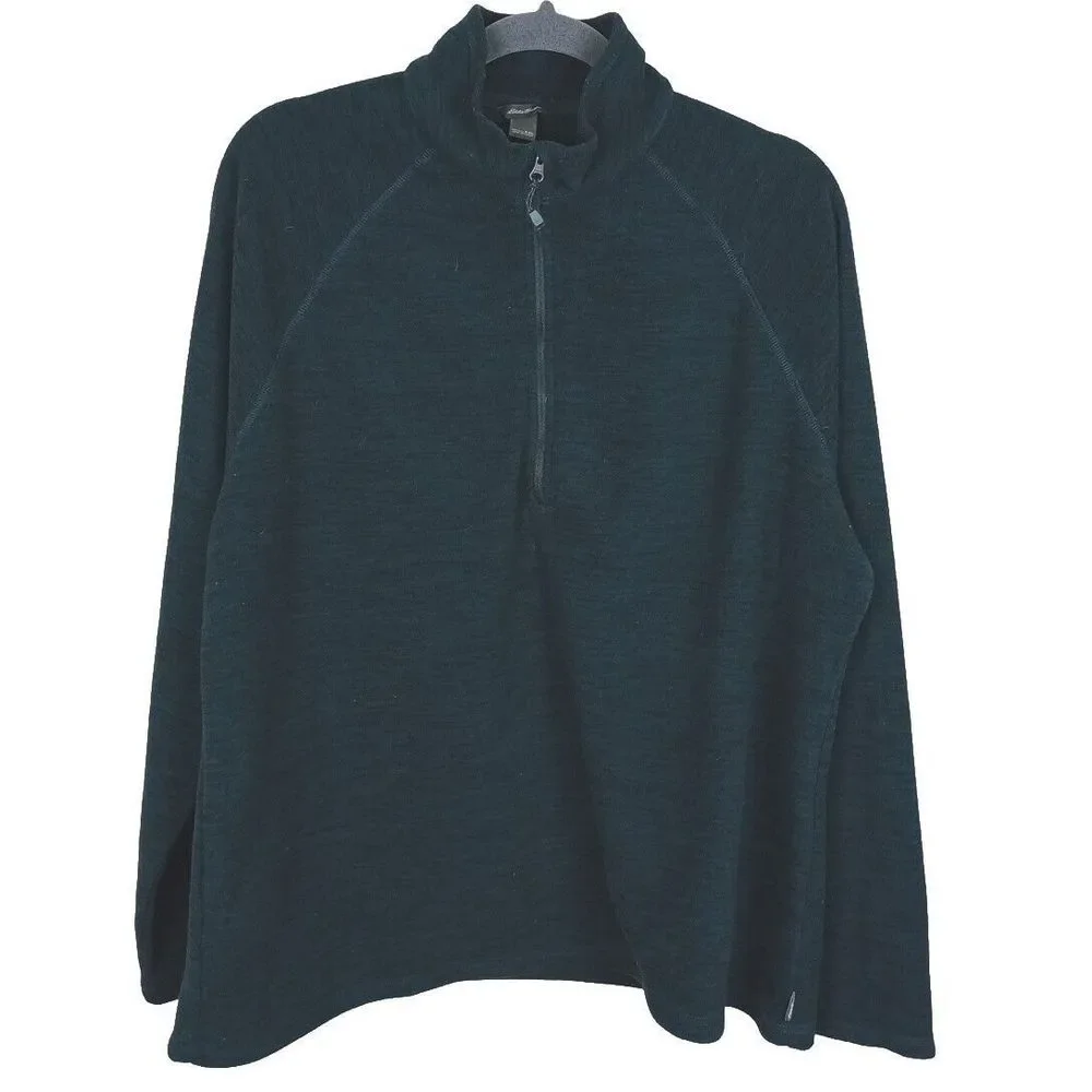 Eddie Bauer Fleece Pullover Shirt Jacket Womens XXL Venture Heather Green - Picture 2 of 8